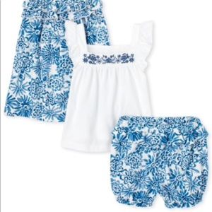 Baby Girls Floral 3-Piece Playwear Set